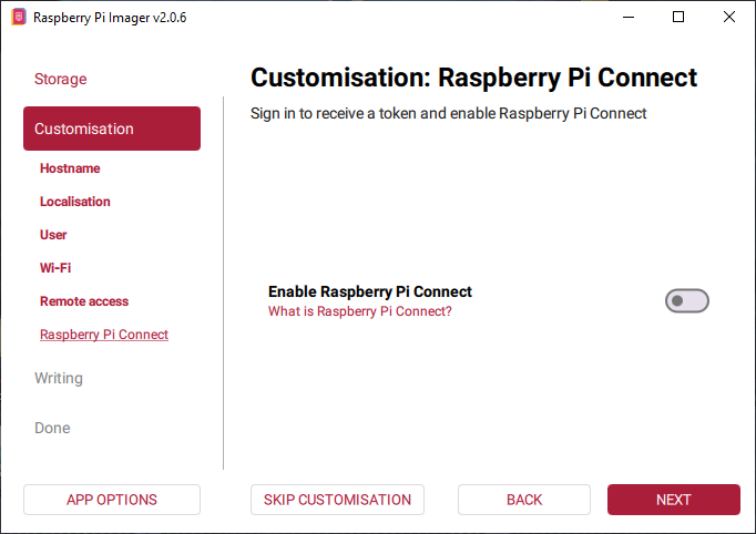 Customization: Raspberry Pi Connect